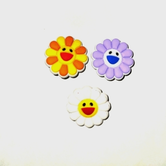Jibbitz Accessories 3 Multicolored Flowers Jibbitz Charms Poshmark